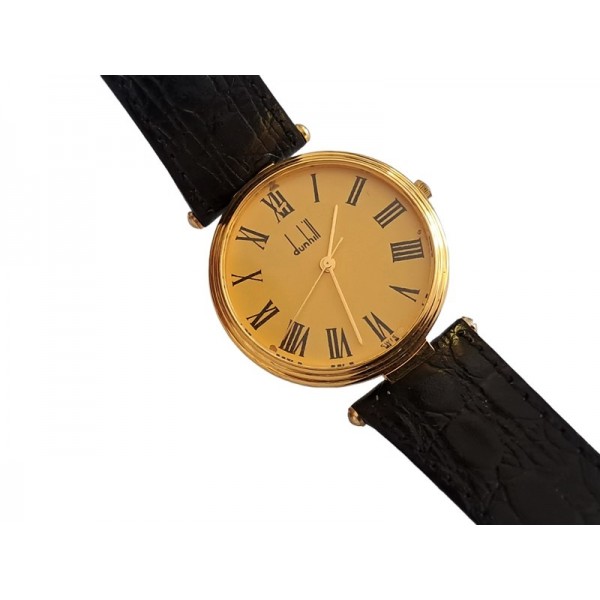 Dunhill Saat Dunhill Kol Saati Vintage Dunhill Gold Plated Quartz Watch