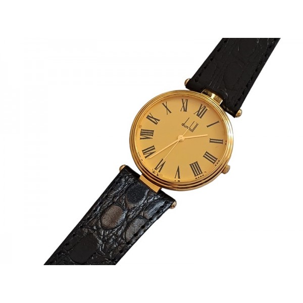 Dunhill Saat Dunhill Kol Saati Vintage Dunhill Gold Plated Quartz Watch