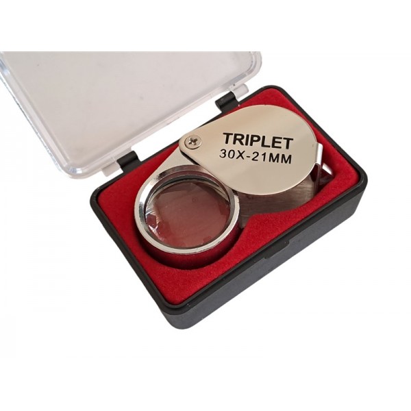 Triplet 30x21mm Büyüteç Profesyonel Saatçi Lup