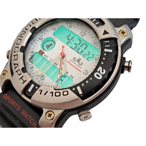 Meister Anker Saat Meister Anker Digital Saat Vintage Meister Anker Scuba Chronograph Ana-Digi Watch