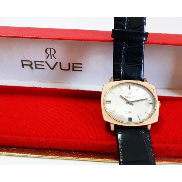 Vintage Revue Kurmalı Saat Kol Saati Vintage Revue K1211c Mechanical Watch in Box 1960s