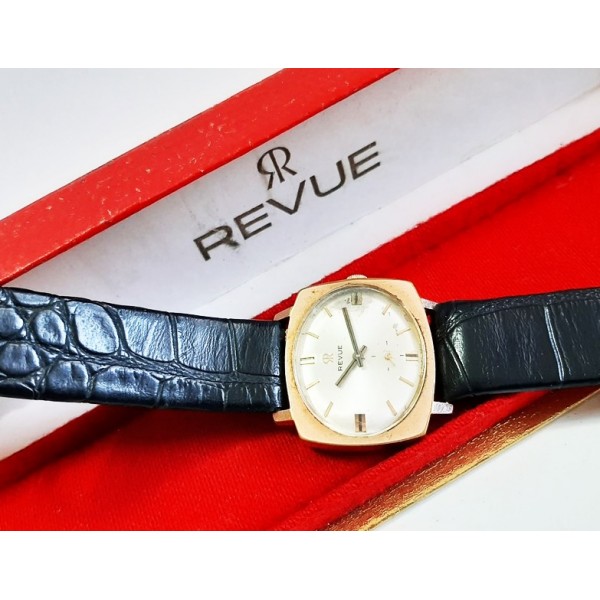 Vintage Revue Kurmalı Saat Kol Saati Vintage Revue K1211c Mechanical Watch in Box 1960s