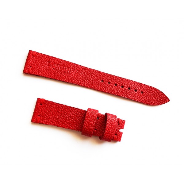 Longines Uyumlu Deri Kordon 21mm Kırmızı Costa Saat Kayışı Watch Strap Watch Band