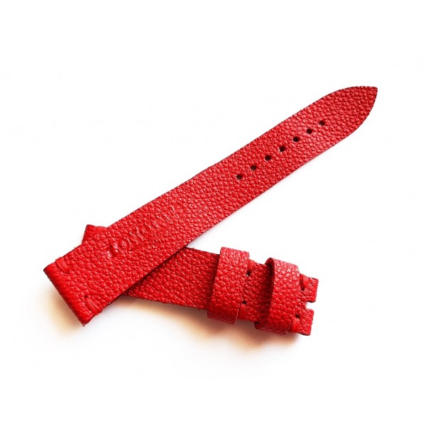 Longines Uyumlu Deri Kordon 21mm Kırmızı Costa Saat Kayışı Watch Strap Watch Band