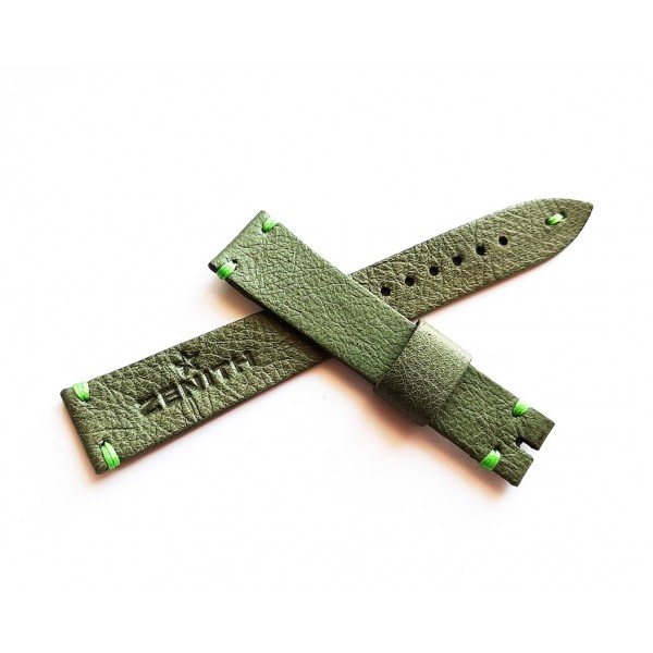 Vintage Zenith Kordon Uyumlu Saat Kayışı Yeşil Watch Strap Watch Band Green Colors