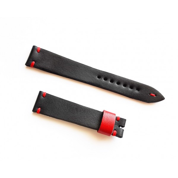 Vintage Kordon Saat Kayışı Siyah Kırmızı Watch Strap Watch Band Black or Red Colors