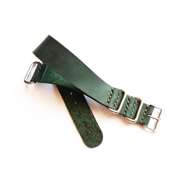 20mm Deri Nato Zulu Kordon Saat Kayışı Haki Nato Watch Strap Zulu Strap Khaki