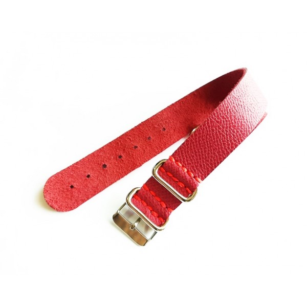 20mm Deri Nato Zulu Kordon Saat Kayışı Pembe Nato Watch Strap Zulu Strap Pink