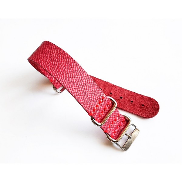 20mm Deri Nato Zulu Kordon Saat Kayışı Pembe Nato Watch Strap Zulu Strap Pink