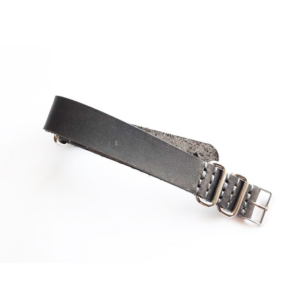 16mm 18mm 20mm 22mm 24mm Deri Nato Zulu Kordon Saat Kayışı Gri Nato Watch Strap Zulu Strap Dark Gray