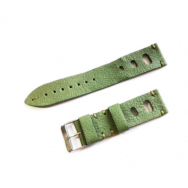 El Yapımı Deri Kordon Diver Kordon Rally Kordon  Yeşil 22mm Handmade Watch Strap Watch Band Green