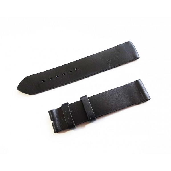 20mm El Yapımı Deri Kordon Siyah Handmade Watch Strap Watch Band Black Colors