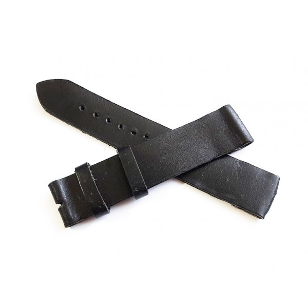 20mm El Yapımı Deri Kordon Siyah Handmade Watch Strap Watch Band Black Colors