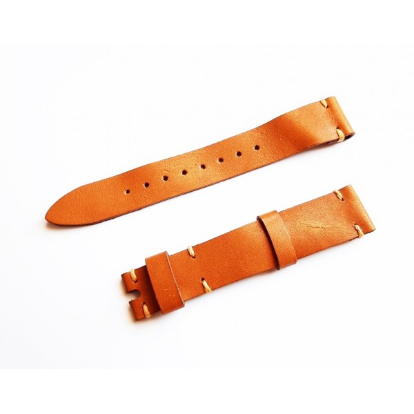 19mm El Yapımı Deri Kordon Kahve Handmade Watch Strap Watch Band Xl