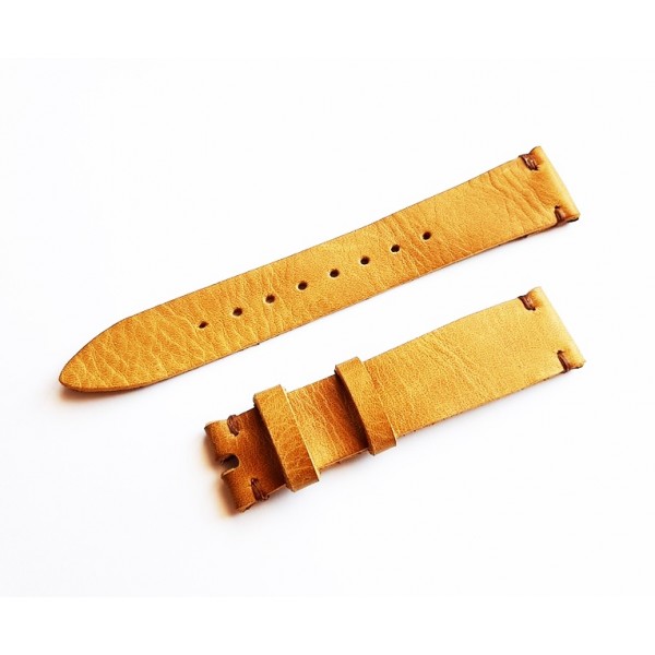 19mm El Yapımı Deri Kordon Hardal Handmade Watch Strap Watch Band Xl