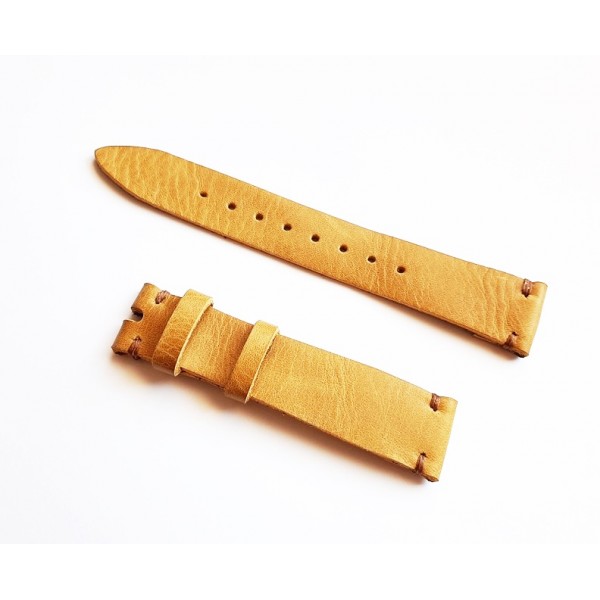 19mm El Yapımı Deri Kordon Hardal Handmade Watch Strap Watch Band Xl