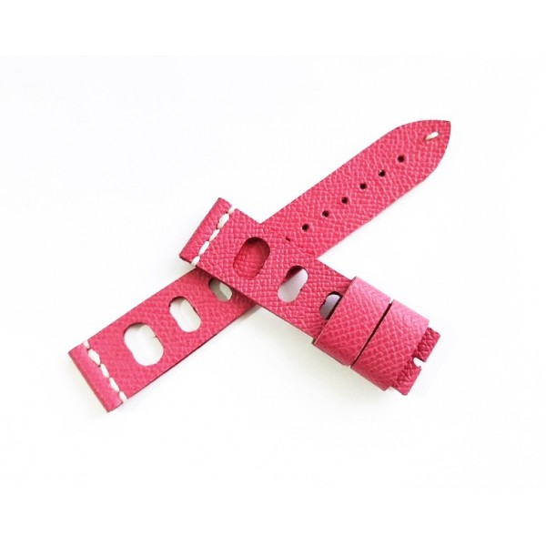 Vintage Deri Kordon Diver Kordon Rally Kordon 20mm Pembe Deri Handmade Watch Strap Watch Band Pink Leather New