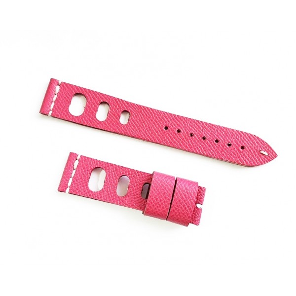 Vintage Deri Kordon Diver Kordon Rally Kordon 20mm Pembe Deri Handmade Watch Strap Watch Band Pink Leather New