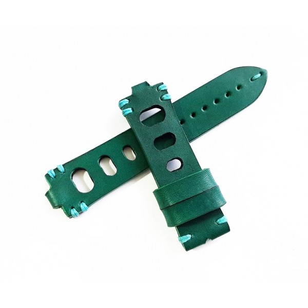 Omega Seamaster Kordon Omega Seamaster Handmade Watch Strap Watch Band Green Leather New