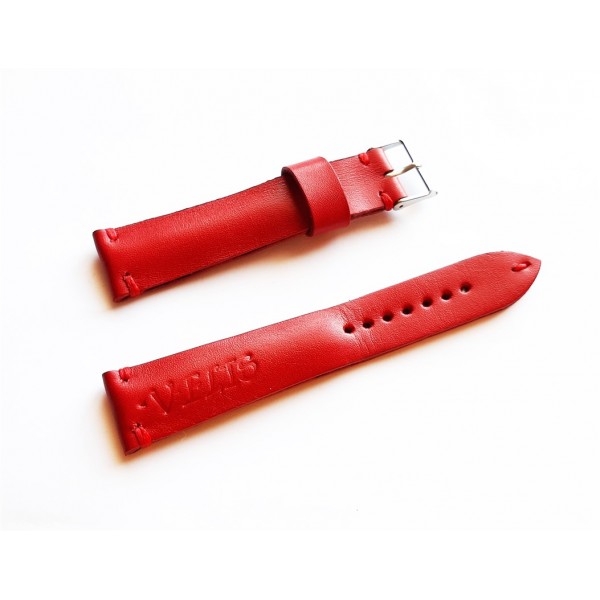 Velis Kordon Saat Kayışı Kırmızı Renk Vintage Velis Watch Strap Watch Band Red Leather New