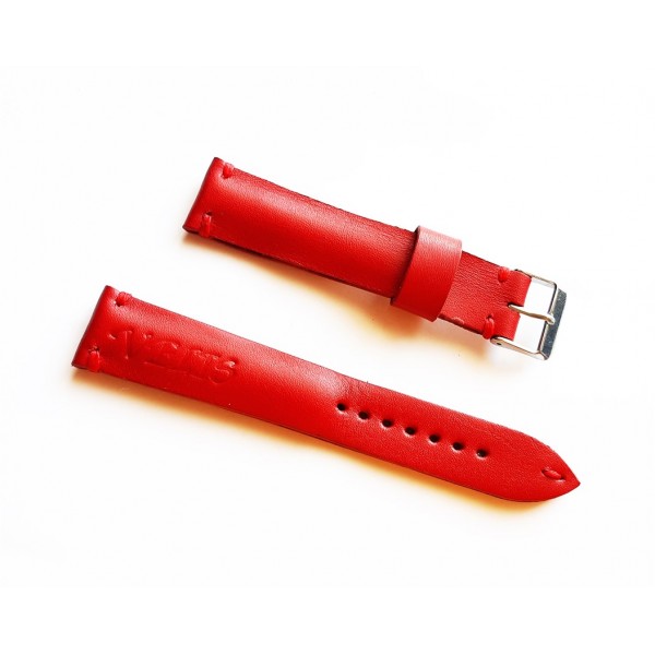 Velis Kordon Saat Kayışı Kırmızı Renk Vintage Velis Watch Strap Watch Band Red Leather New