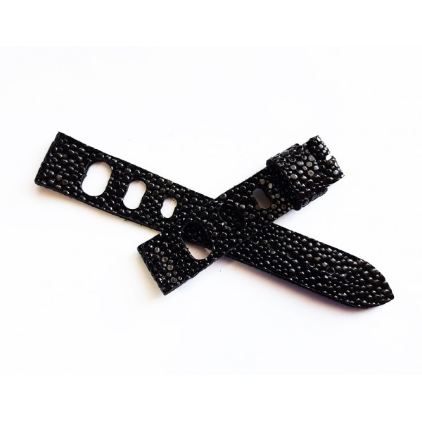 20mm Vintage El Yapımı Deri Kordon Vatoz Derisi Formunda Vintage Handmade Watch Strap Black Leather New