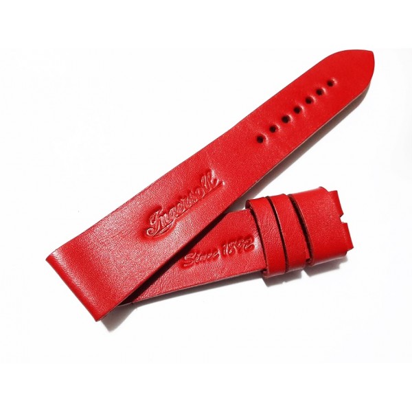 Vintage İngersoll Kordon Deri Saat Kayışı Vintage Leather Watch Strap Watch Band Red New