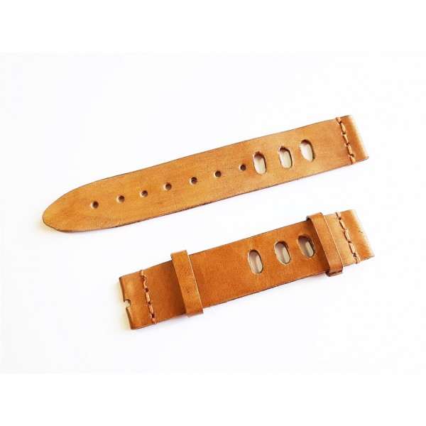 22mm Vintage El Yapımı Deri Kordon Taba Renk Vintage Handmade Watch Strap Leather New