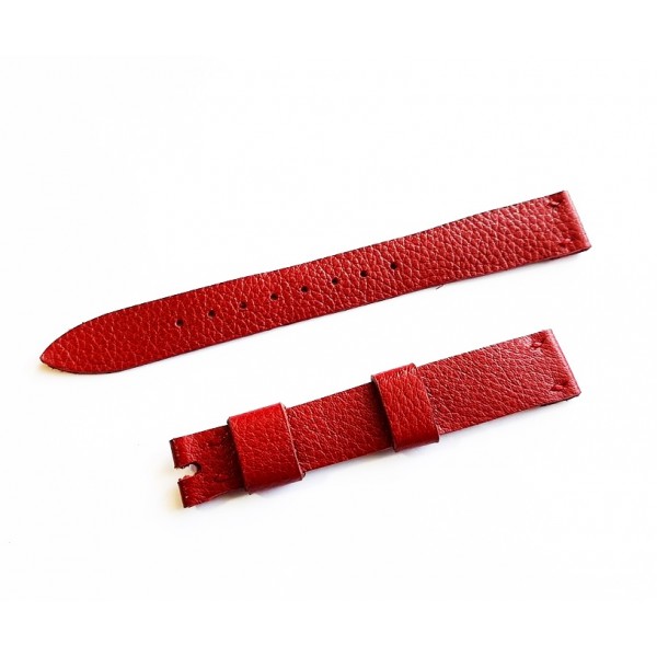 19mm El Yapımı Deri Kordon Saat Kordonu Saat Kayışı Kırmızı Omega Rengi Watch Band Watch Strap