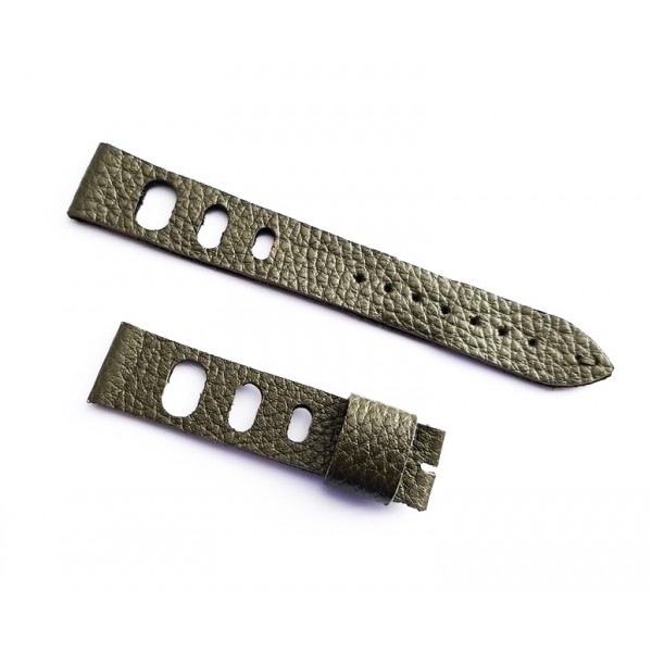 18mm Vintage El Yapımı Deri Kordon Haki Renk Vintage Handmade Watch Strap Khaki Leather New