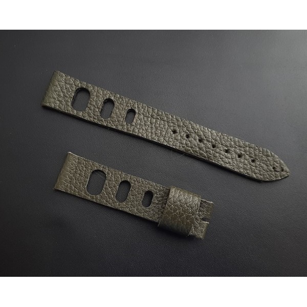 18mm Vintage El Yapımı Deri Kordon Haki Renk Vintage Handmade Watch Strap Khaki Leather New