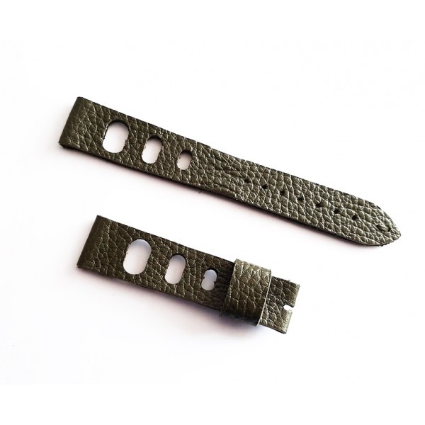 18mm Vintage El Yapımı Deri Kordon Haki Renk Vintage Handmade Watch Strap Khaki Leather New