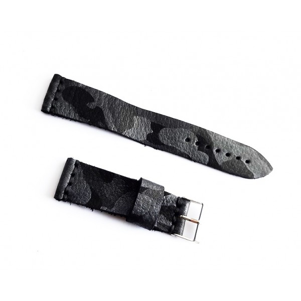 Kamuflaj Deri Kordon Handmade Watch Strap Watch Band 22mm