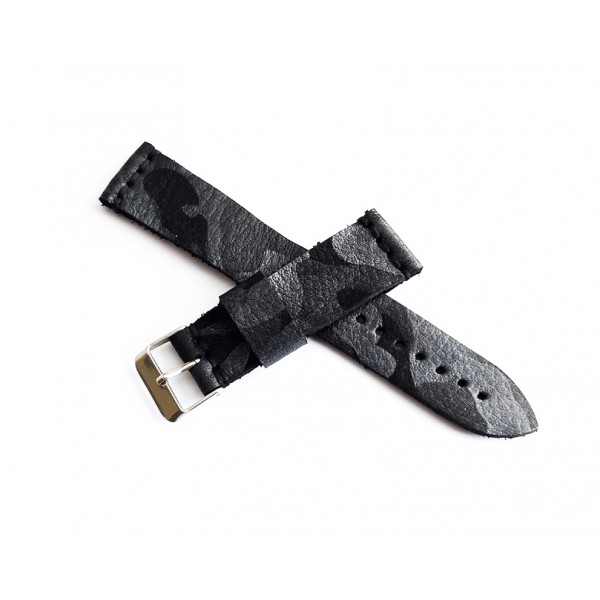 Kamuflaj Deri Kordon Handmade Watch Strap Watch Band 22mm