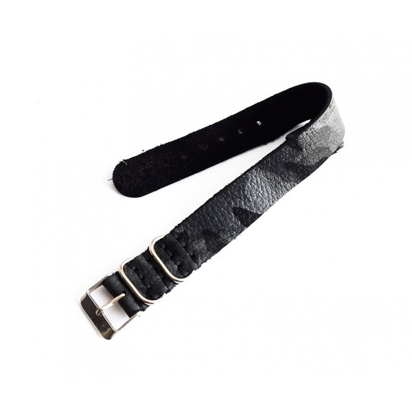 Kamuflaj Deri Nato Kordon Zulu Kordon Handmade Zulu Military Watch Strap Watch Band 18mm