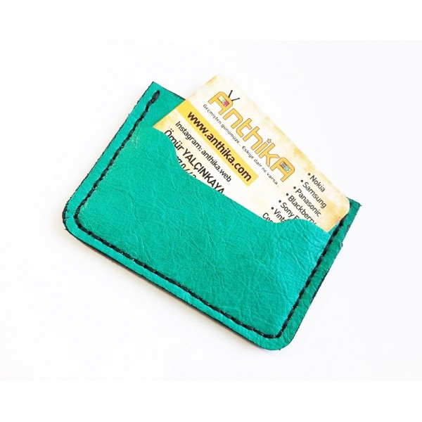 El Yapımı Deri Kartvizit Kartvizitlik Handmade Credit Card Holder