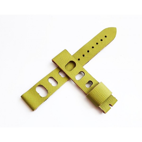 El Yapımı Deri Kordon Diver Kordon Rally Kordon Su Yeşili 18mm Handmade Watch Strap Watch Band Green