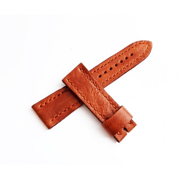 El Yapımı Deri Kordon Taba Saat Kordonu 22mm Handmade Watch Strap Watch Band Brown