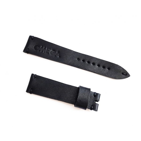 20mm Omega Kordon El Yapımı Deri Kordon Handmade Omega Watch Strap Watch Band Black