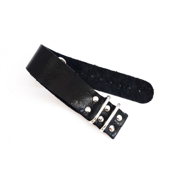 Gotik Kordon Saat Kordonu El Yapımı Deri Nato Kordon Siyah Zımbalı Handmade Watch Strap Watch Band Black New