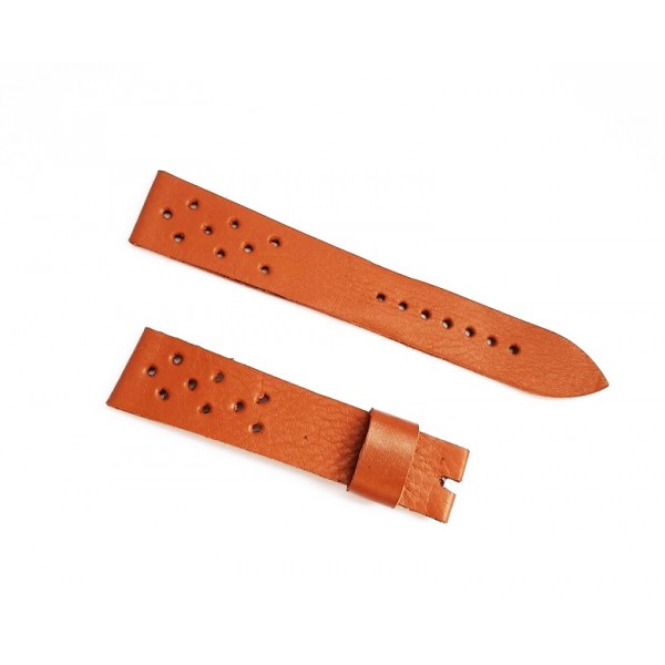 20mm El Yapımı Deri Kordon Racing Kordon Saat Kayışı Handmade Watch Strap Watch Band Brown New