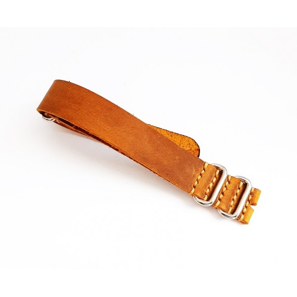 21mm Deri Nato Camel Nato Zulu Kordon Saat Kayışı Tokasız Handmade Watch Strap Watch Band