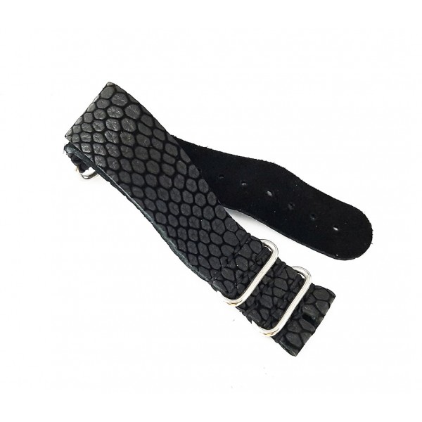 26mm Deri Kordon El Yapımı Deri Kordon Siyah Desen Deri Kordon Nato Kordon Zulu Kordon Watch Strap