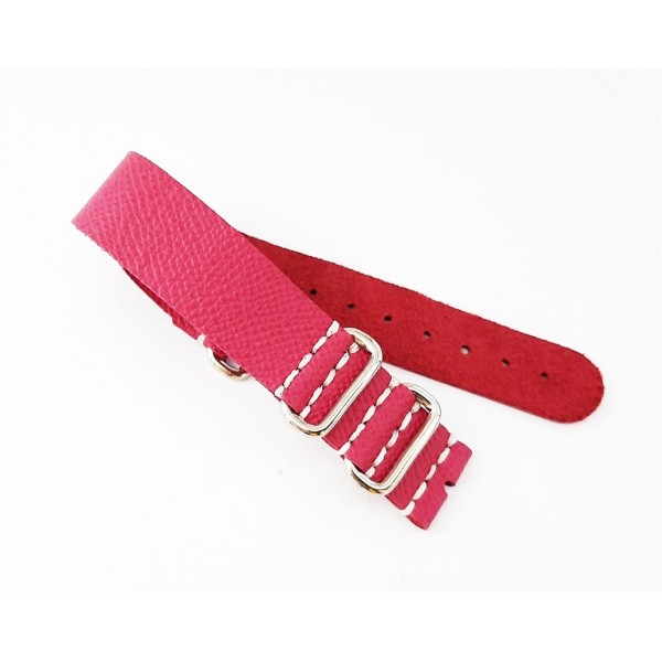 20mm Deri Kordon El Yapımı Deri Kordon Pembe Deri Kordon Nato Kordon Zulu Kordon Watch Strap