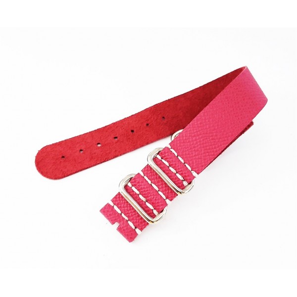 20mm Deri Kordon El Yapımı Deri Kordon Pembe Deri Kordon Nato Kordon Zulu Kordon Watch Strap