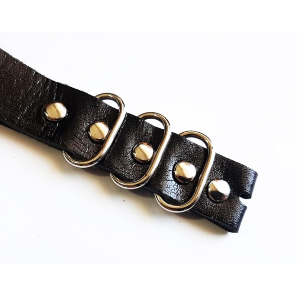 16mm Gotik Kordon Saat Kordonu El Yapımı Deri Zulu Kordon Siyah Zımbalı Handmade Watch Strap Watch Band Black New